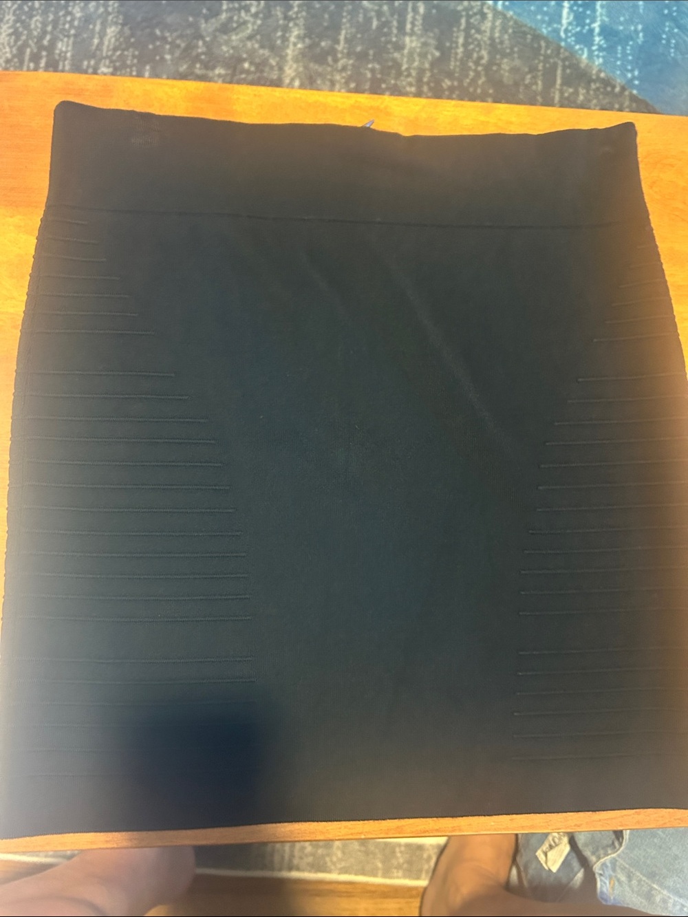 Rock & Republic Black Mini Skirt with Side Ribbing